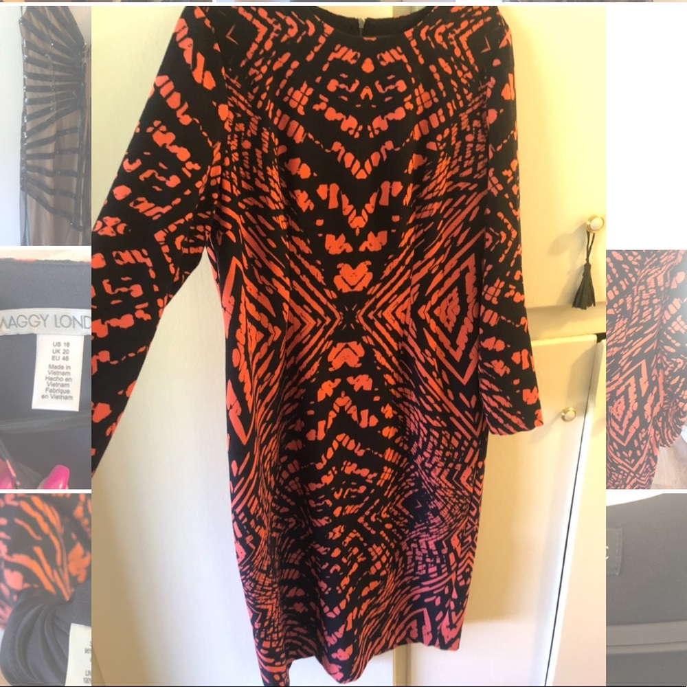 Maggy London long sleeve Dress